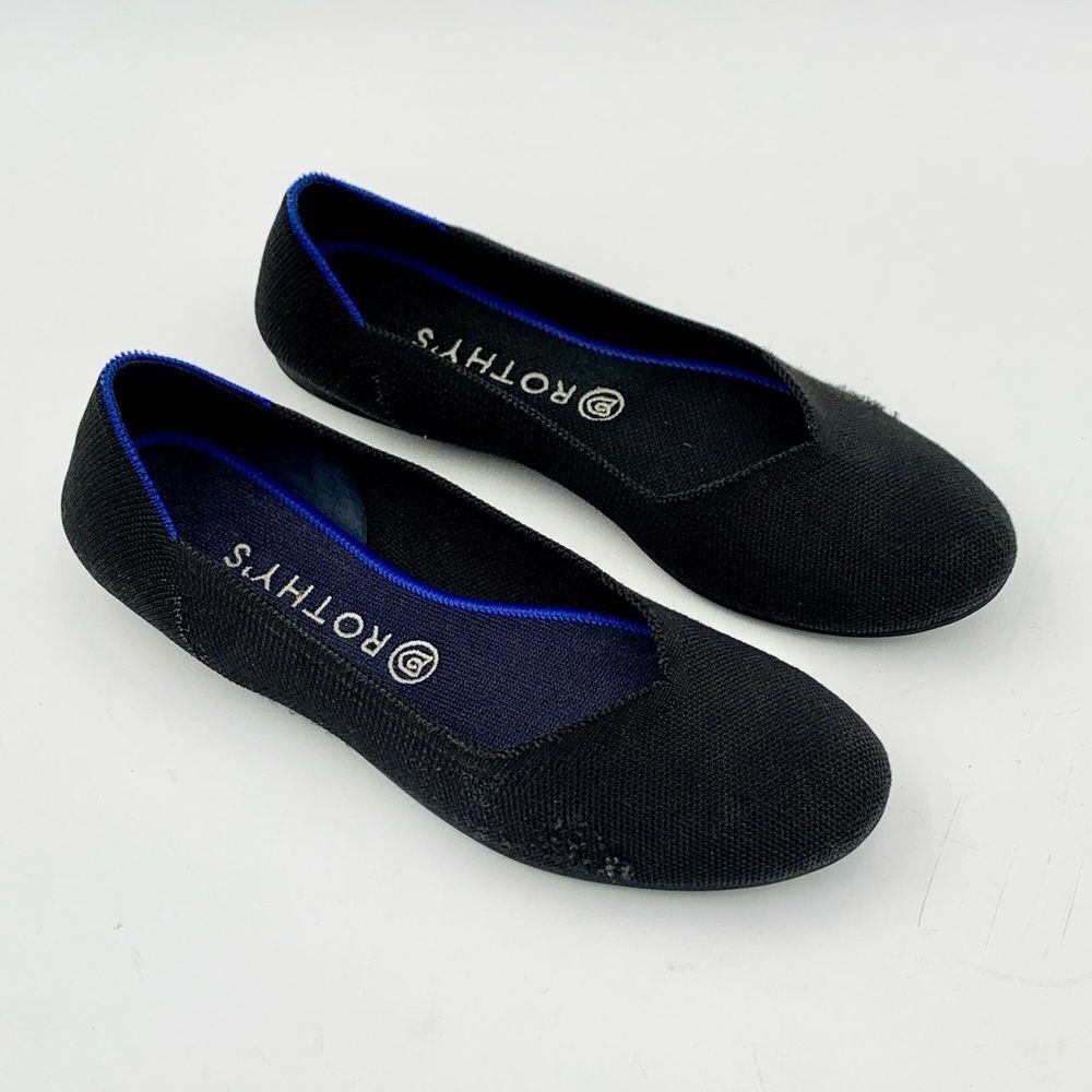 Rothy’s Black Flats Size 10.5 Fair Pilling
